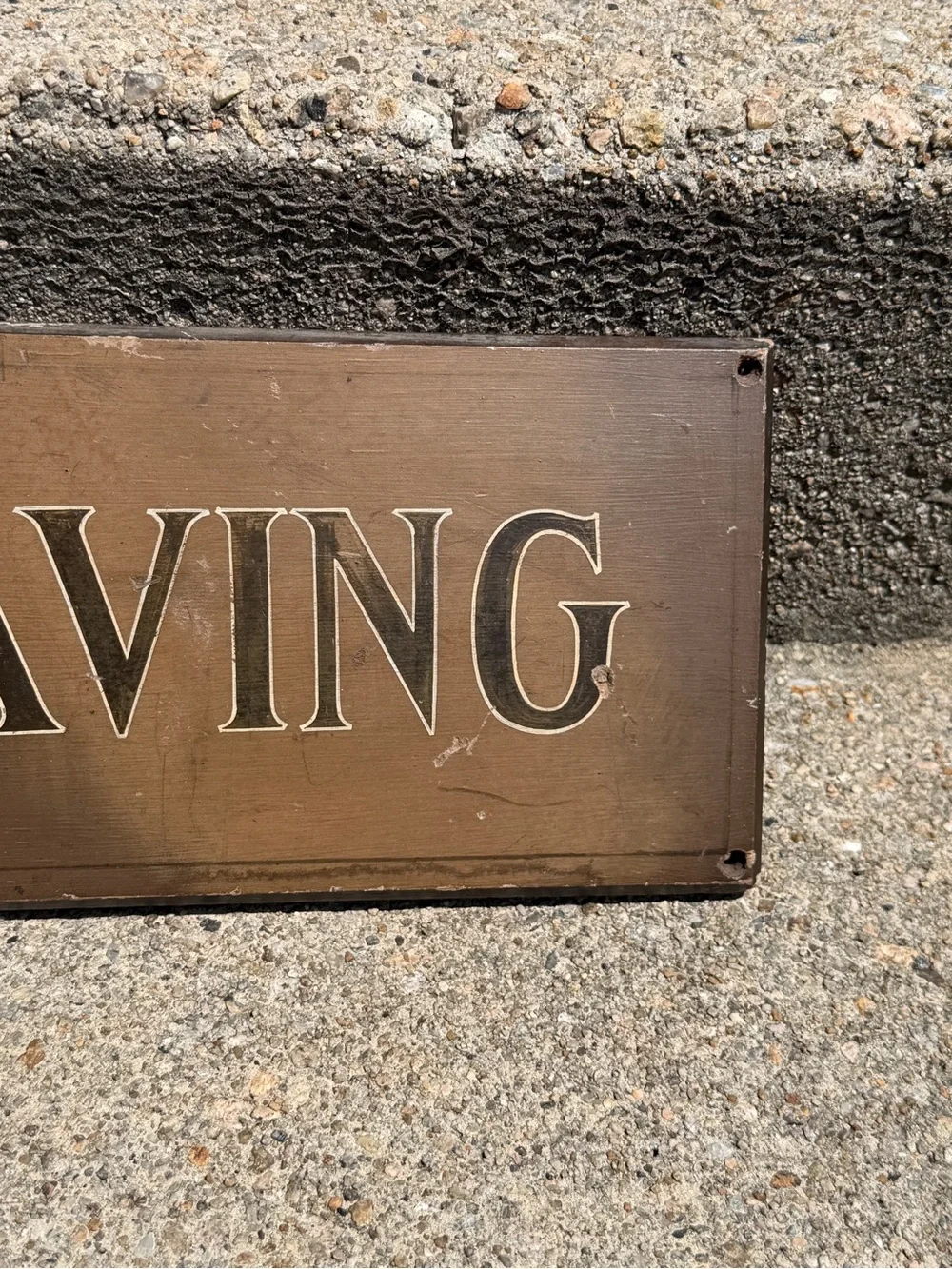 'DIE ENGRAVING' wooden vintage sign